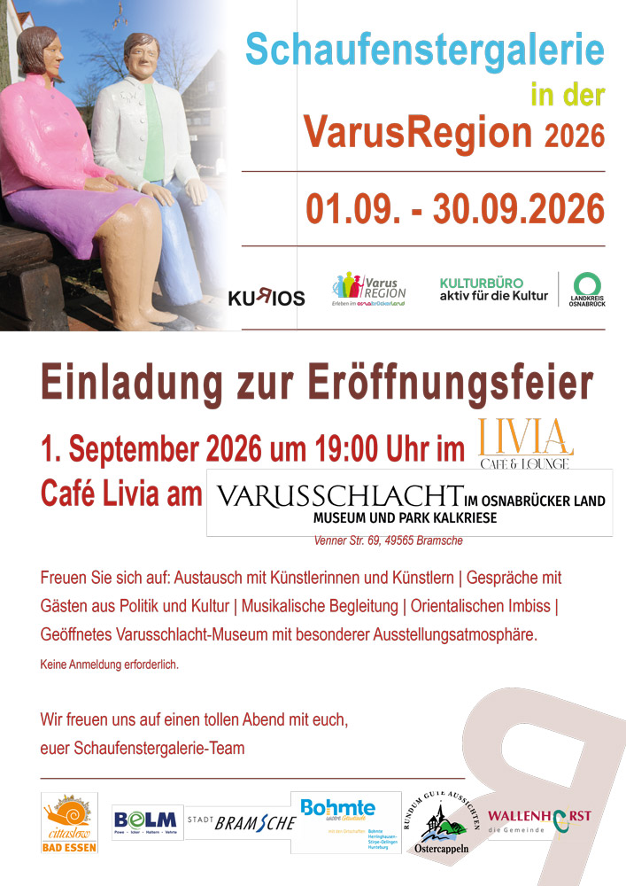 Einladung für die Schaufenstergalerie 2026 in der VarusRegion